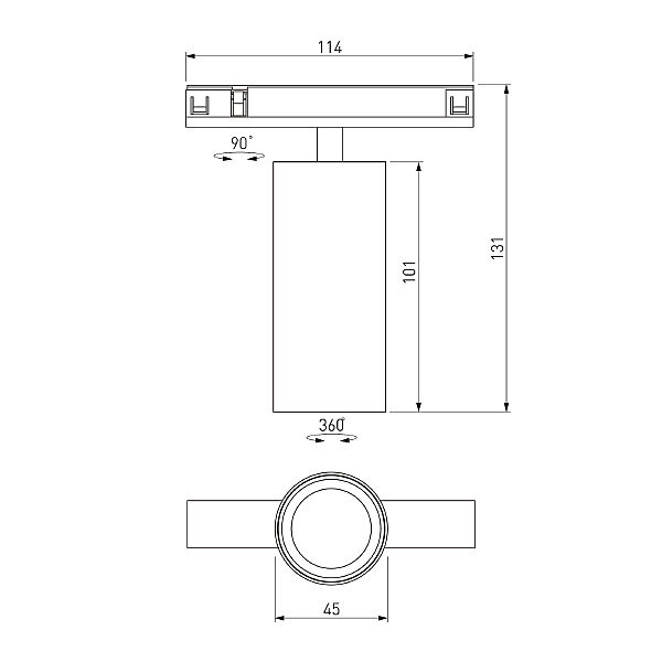 Трековый светильник Line Magnetic Brass Line Трековый светильник 10W 4000K (латунь) 85525/01