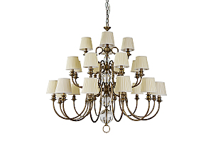 Подвесная люстра California 31010+12/C black brass без абажуров