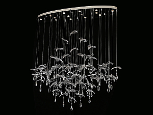 Потолочная люстра Verona 8220/140 С oval chrome, clear glass