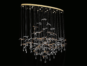 Люстра каскадная Verona 8220/140 С oval gold polished