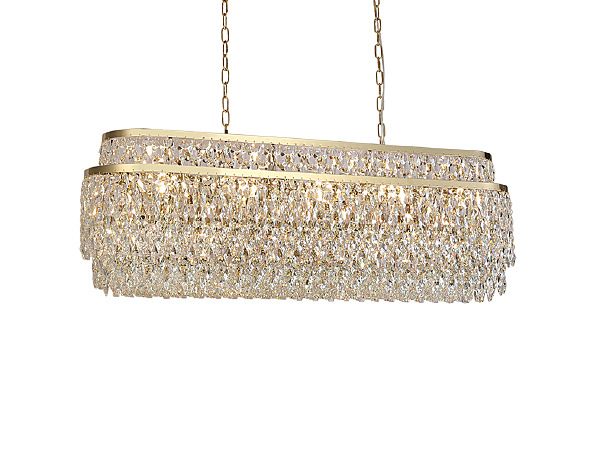 Подвесная люстра Tiffany 8530/120 C oval gold polished