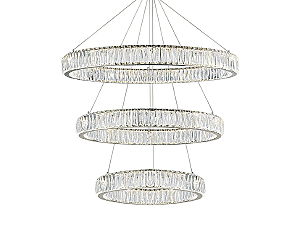Аксессуар Crystal Потолочная чашка 8240 D25 3 вертик.кольца chrome