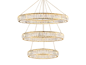 Аксессуар Crystal Потолочная чашка 8240 D25 3 вертик.кольца gold