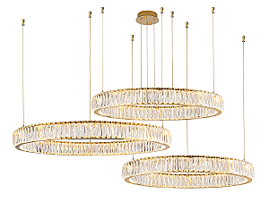 Аксессуар Crystal Потолочная чашка 8240 D25 3 горизон.кольца gold