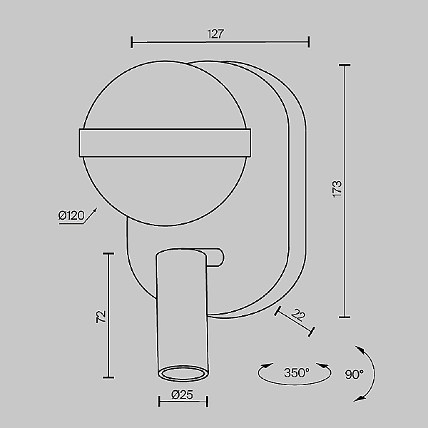 Настенный светильник Dialogue MOD441WL-L8B3K