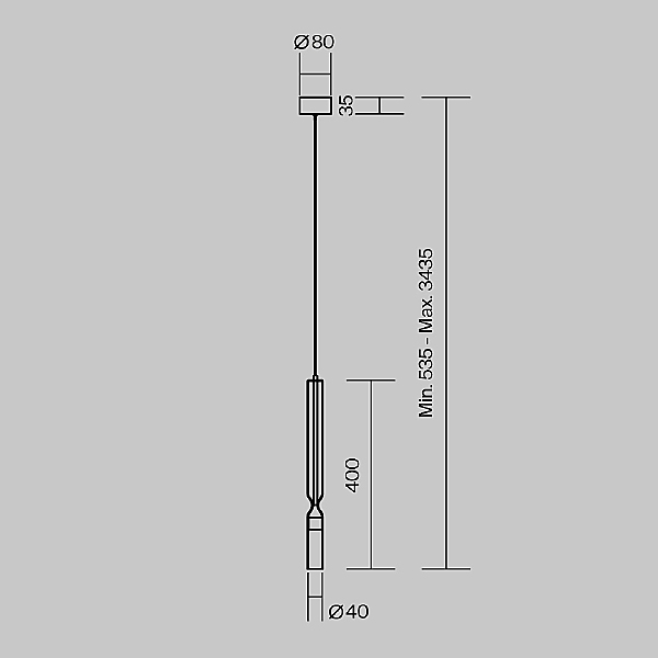 Светильник подвесной Peg MOD469PL-L3B3K