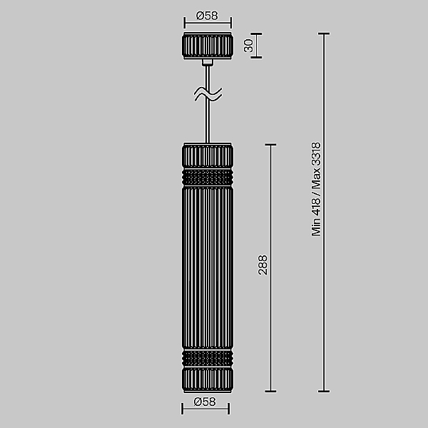 Светильник подвесной Metropolis MOD475PL-01B