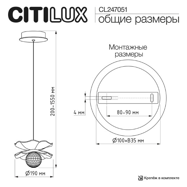 Светильник подвесной Signature CL247051