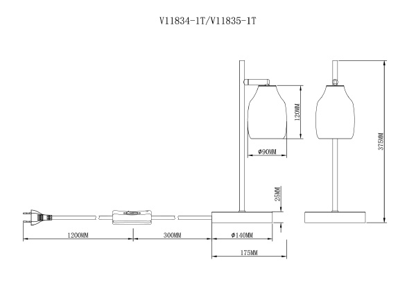 Настольная лампа Adalina V11835-1T