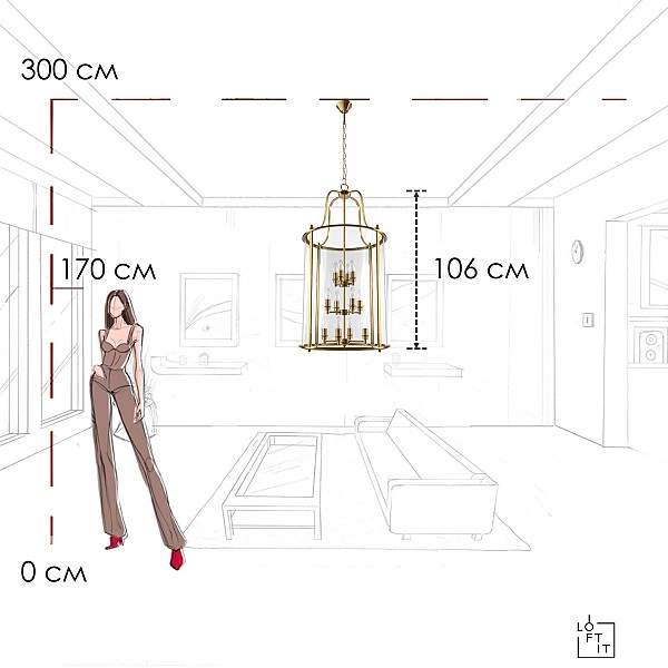 Подвесная люстра Lighthouse 10456/12 AB