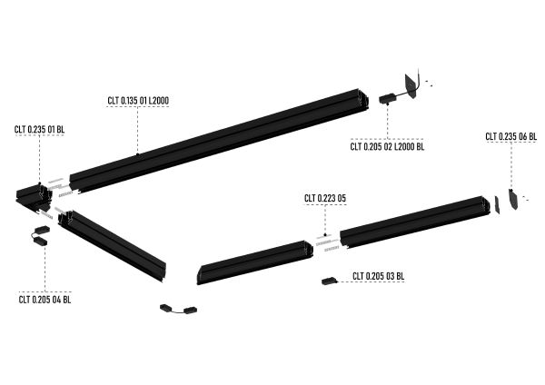 Шинопровод Space 220 CLT 0.135 01 L2000 BL