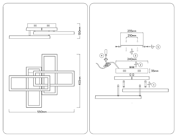 Потолочная люстра Disk FA1001