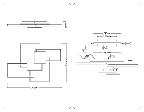 Потолочная люстра Disk FA1032