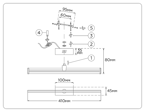Настенный светильник LineTech FL6112