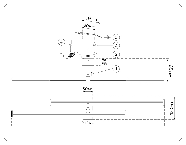 Настенный светильник LineTech FL6161