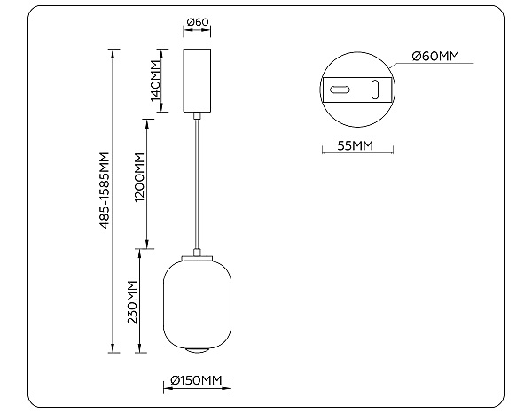 Светильник подвесной Modern LH11031