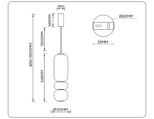 Светильник подвесной Modern LH11033