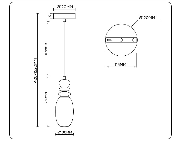 Светильник подвесной Ceramo Modern LH53141