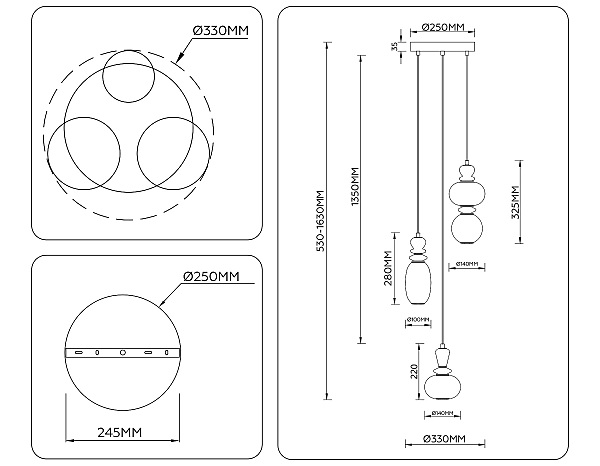 Светильник подвесной Ceramo Modern LH53143