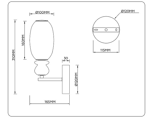 Настенное бра Ceramo Modern LH53148