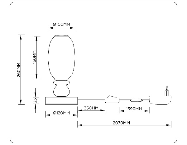 Настольная лампа Ceramo Modern LH53154
