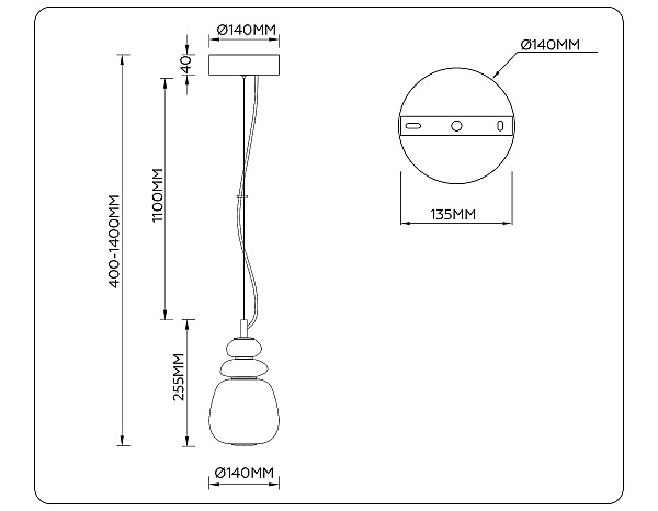 Светильник подвесной Ceramo Modern LH53161