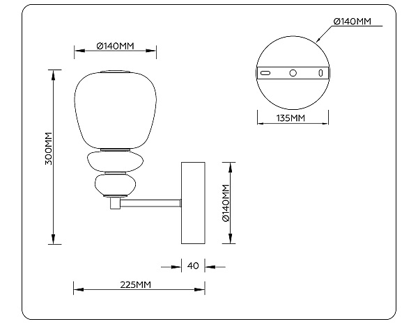 Настенное бра Ceramo Modern LH53168