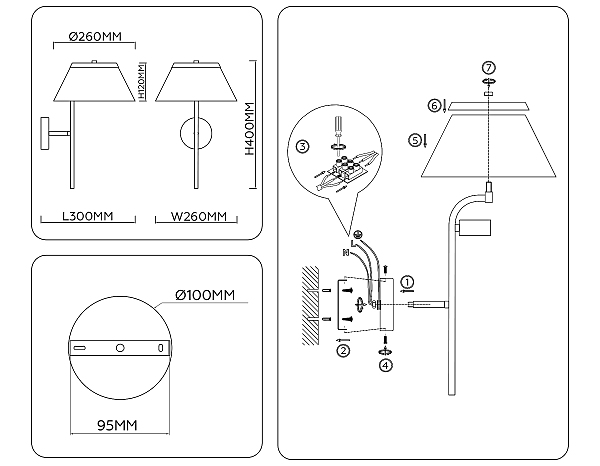 Настенное бра CLASSIC LH72455