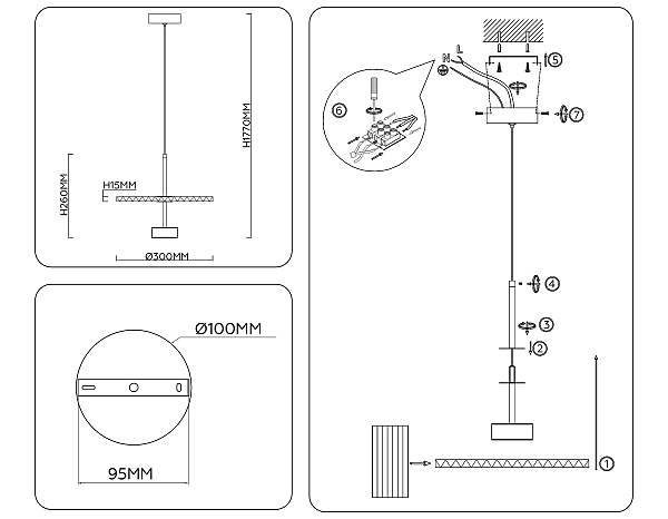 Светильник подвесной Modern LH72603