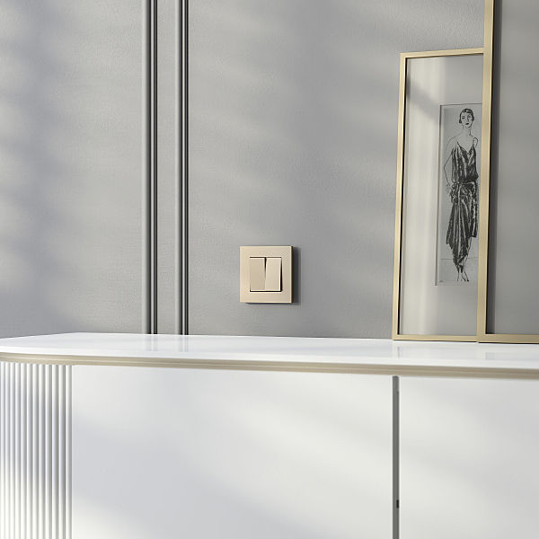 Рамка W0012911/ Рамка на 1 пост Slab (шампань софт)