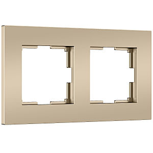 Рамка W0022911/ Рамка на 2 поста Slab (шампань софт)