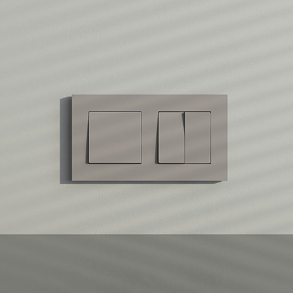 Рамка W0022917/ Рамка на 2 поста Slab (дымчатый софт)