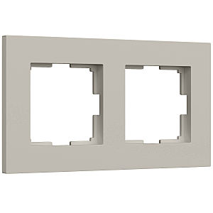 Рамка W0022917/ Рамка на 2 поста Slab (дымчатый софт)
