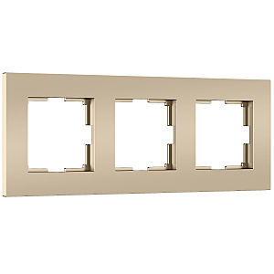 Рамка W0032911/ Рамка на 3 поста Slab (шампань софт)