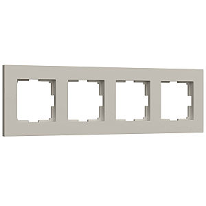 Рамка W0042917/ Рамка на 4 поста Slab (дымчатый софт)