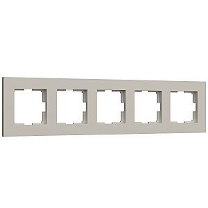 Рамка W0052917/ Рамка на 5 постов Slab (дымчатый софт)