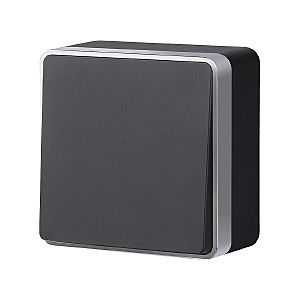 Выключатель W5012034/ Выключатель одноклавишный проходной Gallant (черный с серебром)