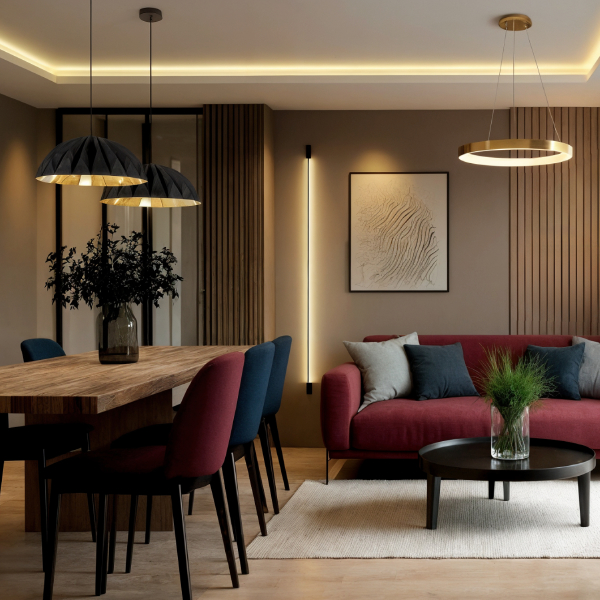 Светильник подвесной Origami DK6655-BK+SG