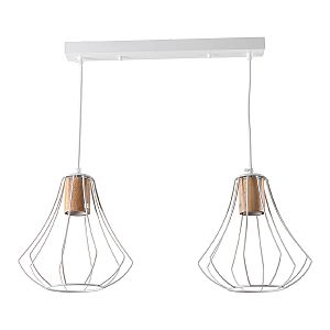 Светильник подвесной IMEX MD.9052-2-P-WH+WOOD