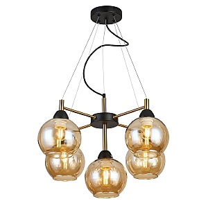 Подвесная люстра IMEX MD.9056-5-P-BK+COP