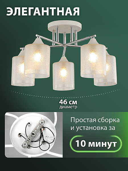 Потолочная люстра Hairpin 81458/5C