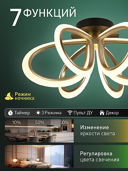 Потолочная люстра Euro HIGH-TECH LED LAMPS 82054