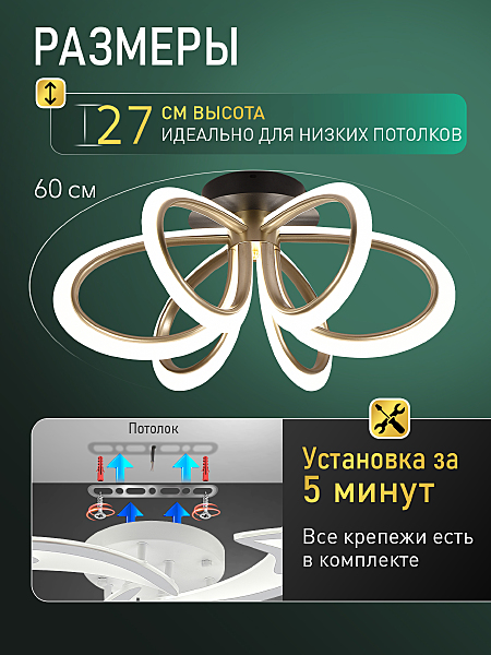 Потолочная люстра Euro HIGH-TECH LED LAMPS 82054