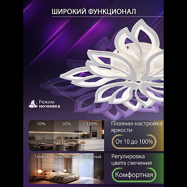 Потолочная люстра Fortuna LED LAMPS 81109/7C