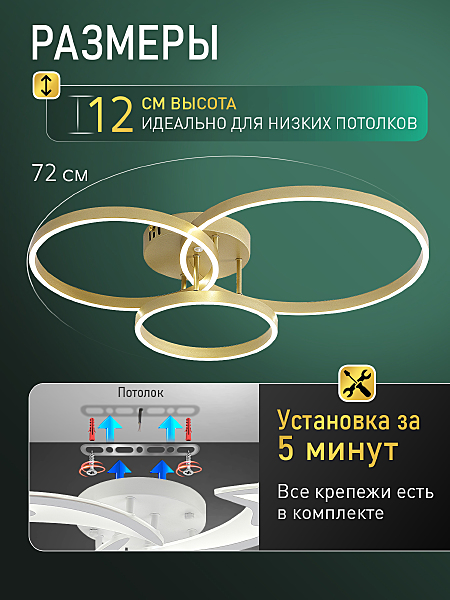 Потолочная люстра Modern Ii LED LAMPS 81480
