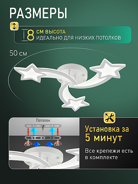 Потолочная люстра Star Ii LED LAMPS 85010
