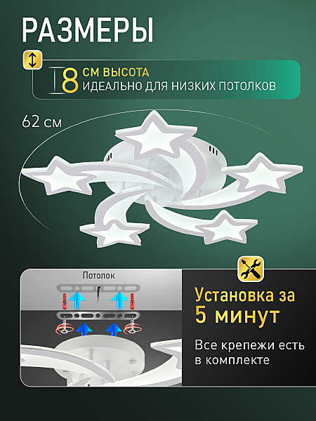Потолочная люстра Star Ii LED LAMPS 85011
