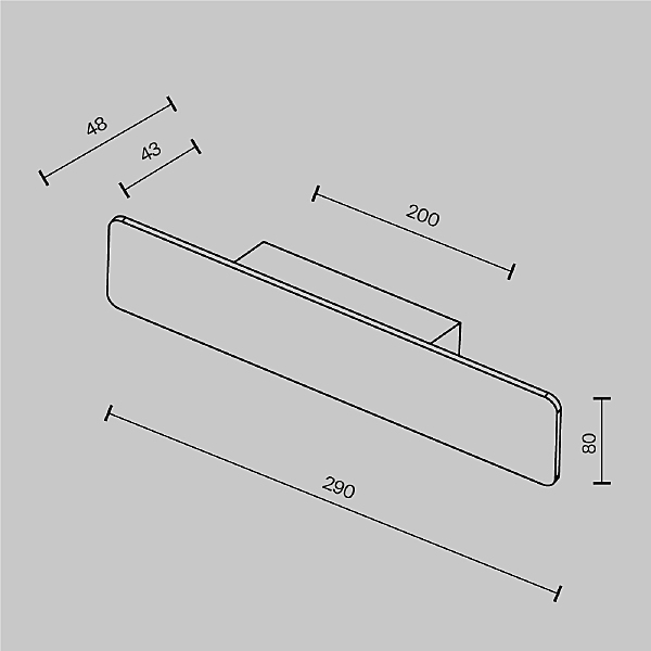 Настенный светильник Stela C80WL-10W3K-B