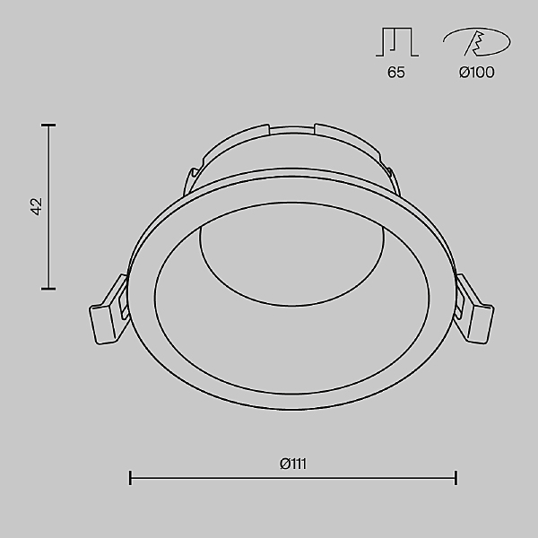 Встраиваемый светильник Share DL126-GX53-WB
