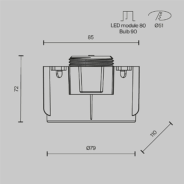 Встраиваемый светильник Intro 2.0 DL137-GU10-W